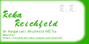 reka reichfeld business card
